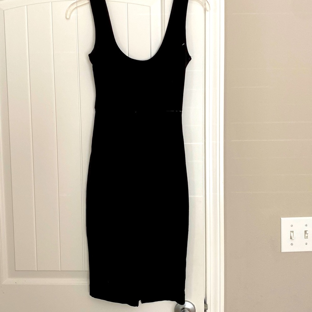 French connection midi black dress size 0